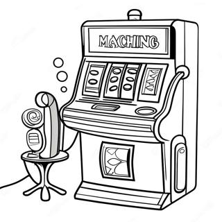 Buntes Spielautomaten Ausmalbild | Casino Ausmalbild