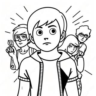 Scott Pilgrim gegen die Welt Ausmalbild | Scott Pilgrim Ausmalbild
