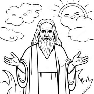 Ausmalbild vom Sabbat | Sabbat Ausmalbild