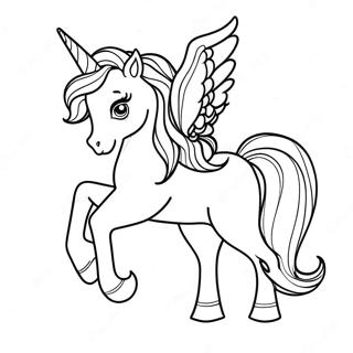 Weißes Einhorn Ausmalbild | Weiß Ausmalbild