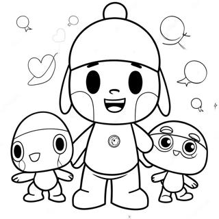 Pocoyo und Freunde Abenteuer Ausmalbild | Pocoyo Ausmalbild
