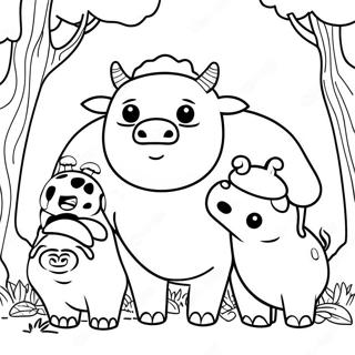 Appa mit Freunden Ausmalbild | Appa Ausmalbild