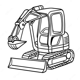 Kubota Bagger in Aktion Ausmalbild | Kubota Ausmalbild