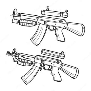 Maschinengewehr Ausmalbild | Maschinengewehr Ausmalbild