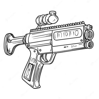 Realistisches Maschinengewehr Ausmalbild | Maschinengewehr Ausmalbild