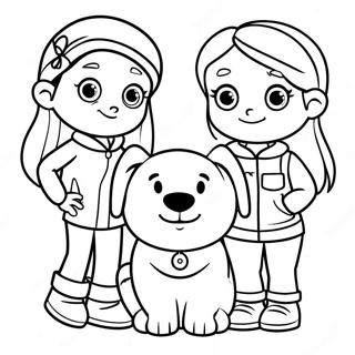Molly von Denali mit Freunden Ausmalbild | Molly von Denali Ausmalbild