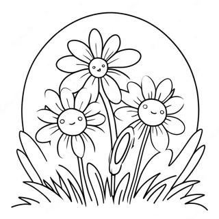 Osterblumen Ausmalbild | Osterblumen Ausmalbild