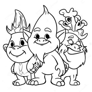 Trolls 3 Ausmalbild | Trolle 3 Ausmalbild
