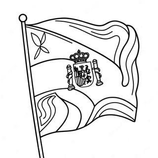 Spanien Flagge Ausmalbild | Spanien Flagge Ausmalbild