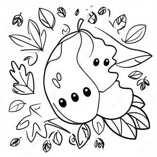 Kindergarten Herbstblätter Ausmalbild | Kindergarten Herbst Ausmalbild