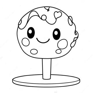 Cake Pop Ausmalbild | Kuchenlutscher Ausmalbild