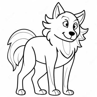 Wolf Anime Ausmalbild | Wolfs Anime Ausmalbild