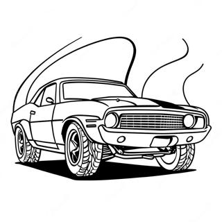 Hot Rod Muscle Car Ausmalbild | Hot Rod Ausmalbild