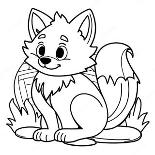 Lankybox Foxy Ausmalbild | Lankybox Fuchs Ausmalbild