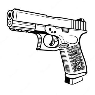 Glock Handfeuerwaffe Ausmalbild | Glocke Ausmalbild