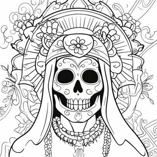 Santa Muerte Ausmalbild | Santa Muerte Ausmalbild