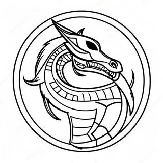 Mortal Kombat Logo Ausmalbild | Mortal Kombat Ausmalbild