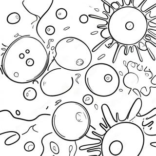 Bunte Immunzellen Ausmalbild | Immunsystem Ausmalbild