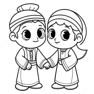 Islamisches Ausmalbild für Kinder | Islamische Kinder Ausmalbild