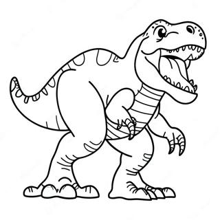 Furchterregender T-Rex Dinosaurier Ausmalbild | Dinosaurier König Ausmalbild