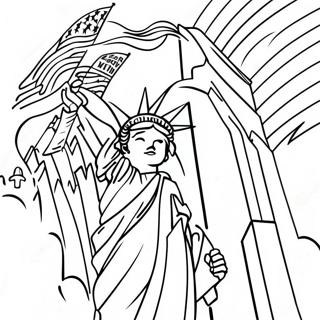 Patriotisches Ausmalbild zum 11. September | 11. September Ausmalbild
