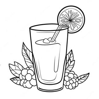 Saftglas Ausmalbild | Saft Ausmalbild
