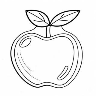 Apfel Umriss Ausmalbild | Apfel Vorlage Ausmalbild