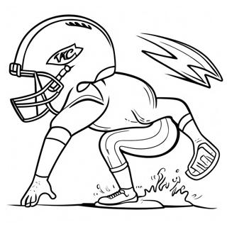 Kansas City Chiefs Spieler in Aktion Ausmalbild | Chefs Ausmalbild