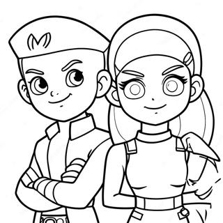 Jessie und James Team Rocket Ausmalbild | Team Rocket Ausmalbild
