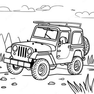 Jeep Abenteuer Ausmalbild | Jeep Abenteuer Ausmalbild
