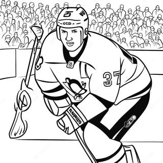 Pittsburgh Penguins Spieler in Aktion Ausmalbild | Pittsburgh Penguins Ausmalbild