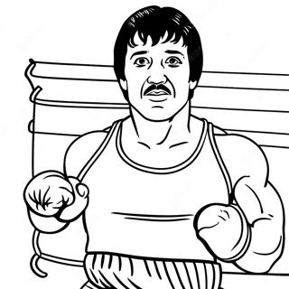 Rocky Balboa im Training Ausmalbild | Rocky Balboa Ausmalbild