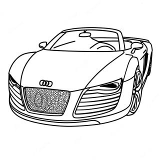 Audi R8 Sportwagen Ausmalbild | Audi R8 Ausmalbild