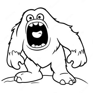 Abominable Schneemann Ausmalbild | Abominabel Ausmalbild
