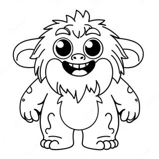 Niedliches Abominable Monster Ausmalbild | Abominabel Ausmalbild