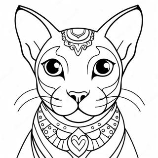 Sphynx Katze Ausmalbild | Sphynx Katze Ausmalbild