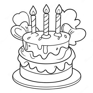 Ausmalbild zum 7. Geburtstagstorte | 7. Geburtstag Ausmalbild