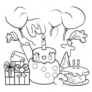 Spaßiges Ausmalbild zur 7. Geburtstagsfeier | 7. Geburtstag Ausmalbild