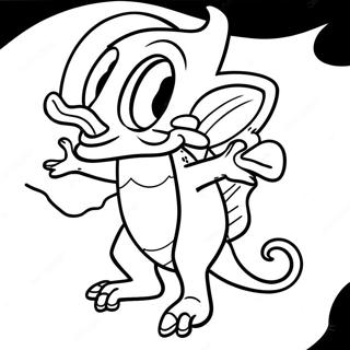 Espio der Chamäleon in Aktion Ausmalbild | Espio Ausmalbild