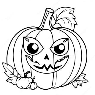 Gruseliges Samhain Kürbis Ausmalbild | Samhain Ausmalbild