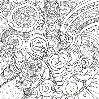 Bunte Kettenmuster Ausmalbild | Kette Ausmalbild