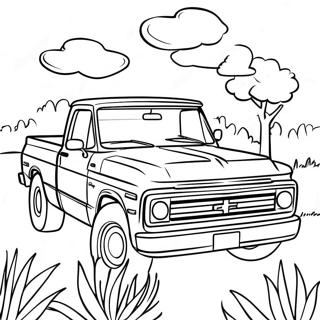 Chevy C10 Klassischer Truck Ausmalbild | Chevy C10 Ausmalbild
