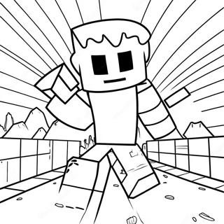 Minecraft Addition Abenteuer Ausmalbild | Minecraft Mathematik Arbeitsblätter Ausmalbild