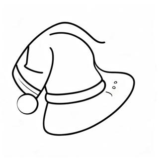 Weihnachtsmann Hut Ausmalbild | Weihnachtsmann Hut Ausmalbild