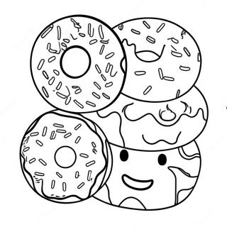 Donuts mit Papa Ausmalbild | Donuts mit Papa Ausmalbild