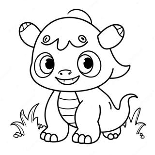 Niedliches Monster Ausmalbild | Niedliches Monster Ausmalbild