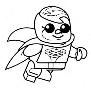 Lego Robin in Aktion Ausmalbild | Lego Robin Ausmalbild