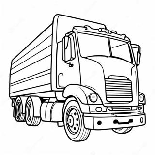 Lkw Ausmalbild | Pritschenwagen Ausmalbild