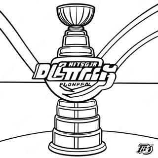 Spannendes Stanley Cup Playoff Ausmalbild | Stanley Cup Ausmalbild
