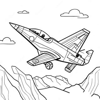 A10 Warthog hochfliegend Ausmalbild | A10 Warthog Ausmalbild